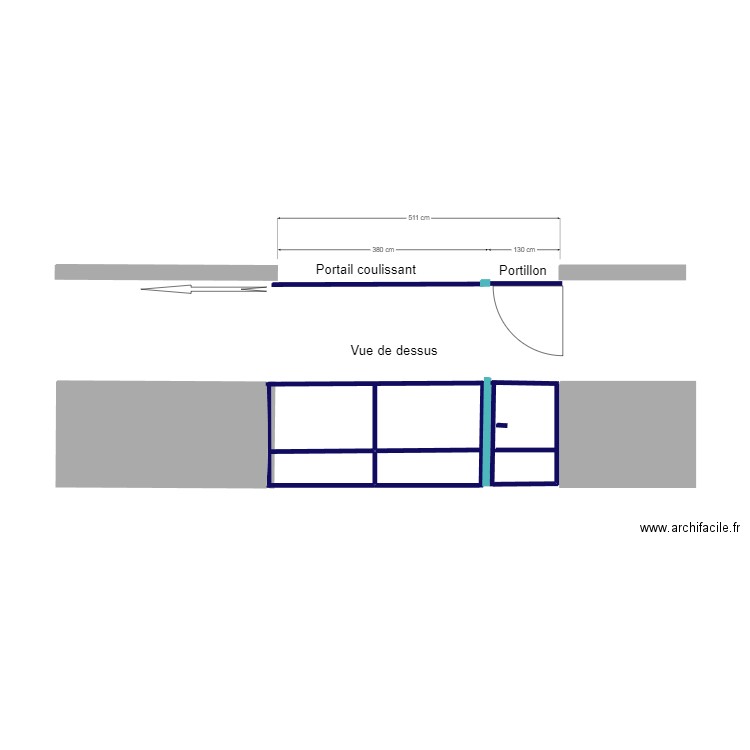 portail et portillon independant . Plan de 0 pièce et 0 m2