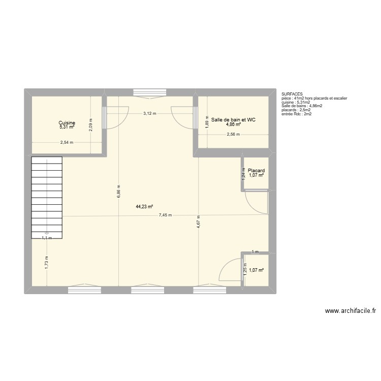 Bretonvilliers 1er étage. Plan de 0 pièce et 0 m2
