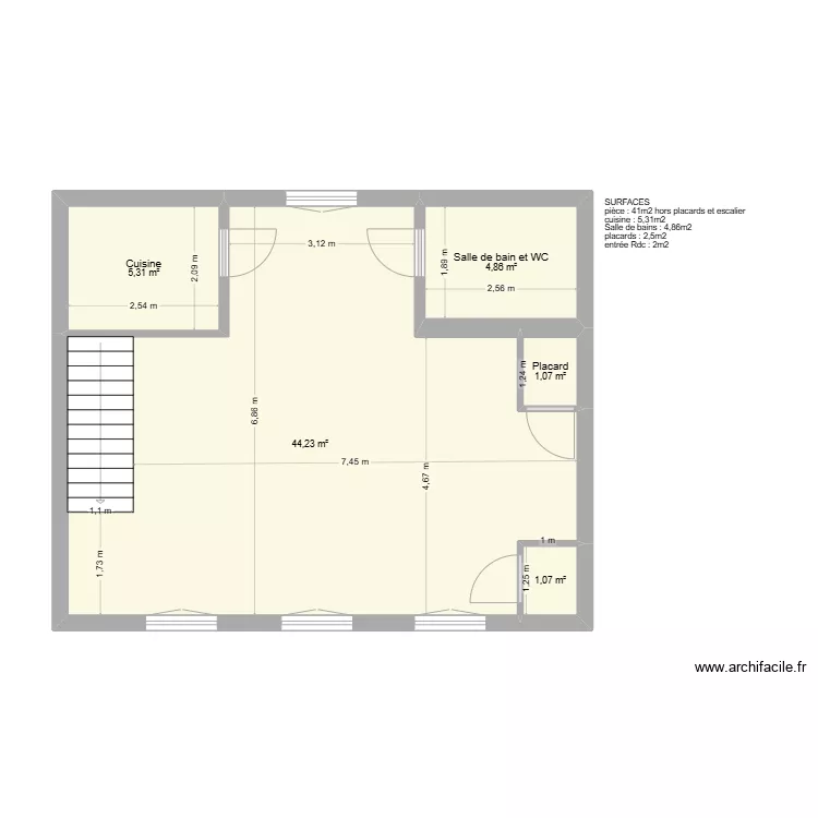 Bretonvilliers 1er &eacute;tage. Plan de 