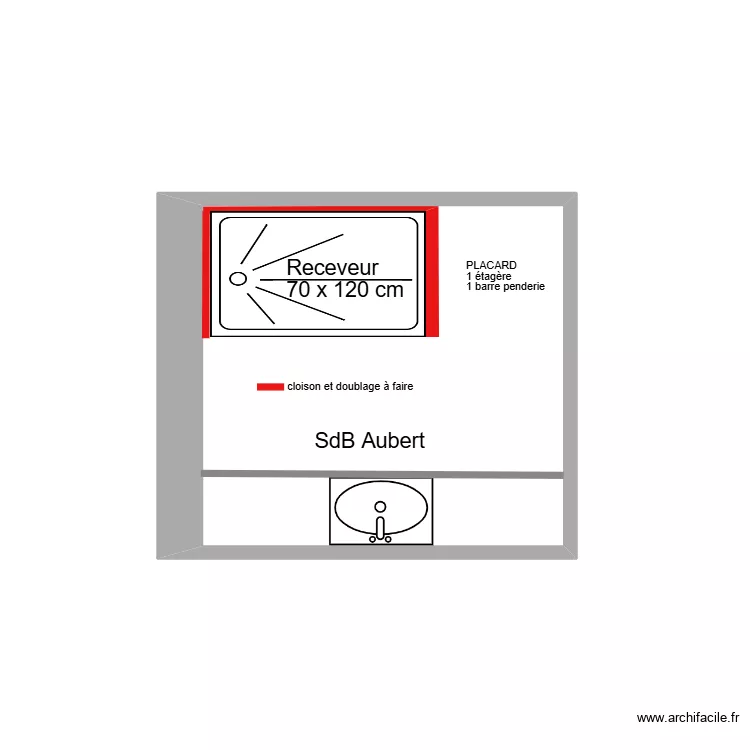 AUBERT SdB. Plan de AUBERT SdB. Plan de