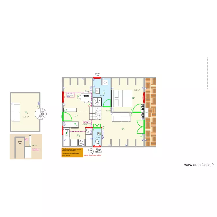 robert(1). Plan de 5  et 69 m²