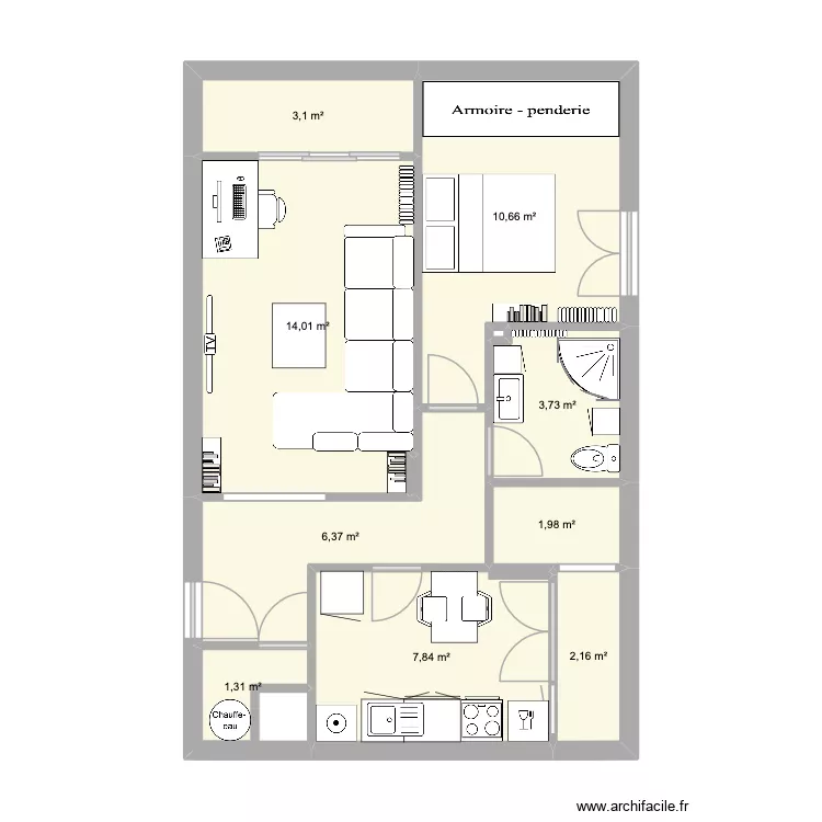 BLOIS. Plan de 11  et 51 m²