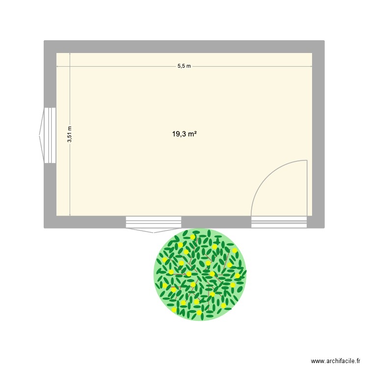 garage Corbere 1. Plan de 1 pièce et 19 m2