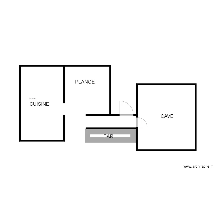 Caf&eacute; du chateau. Plan de 