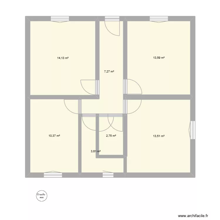 maison moche origine. Plan de 7  et 65 m²