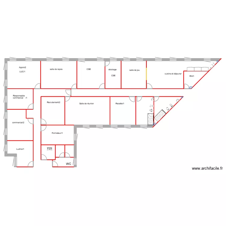 aile 3 rivery cotation +douches. Plan de 