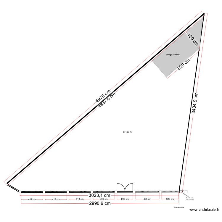 Masse EXISTANT 1 ave raspail 12 03 24. Plan de 1 pièce et 575 m2