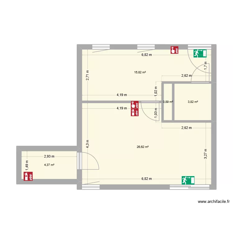 cabinet. Plan de 5 et 52 m² cabinet. Plan de 5 et 52 m²