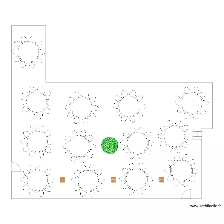 Plan D&icirc;ner Laura & David. Plan de 