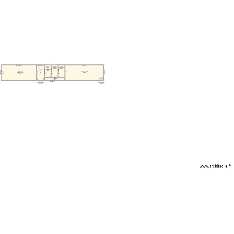 Plan ressourcerie 960m2. Plan de 7 pièces et 942 m2