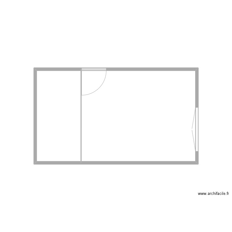Cuisine St Germain de la Grange. Plan de 2 pièces et 12 m2