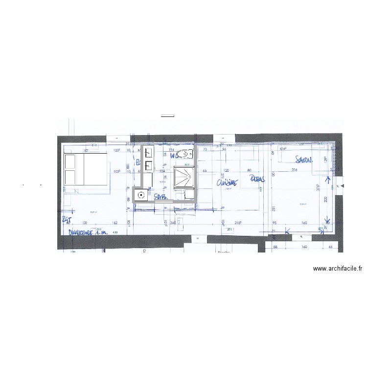 fond archi gite SDB. Plan de 0 pièce et 0 m2
