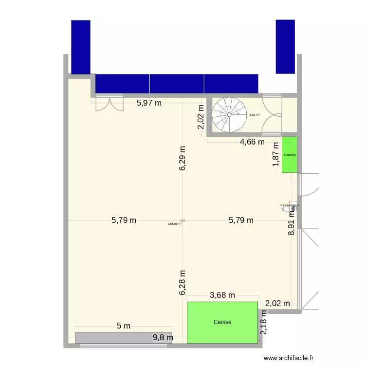 Show room bati 2026/07/24. Plan de 2 et 146 m² Show room bati 2026/07/24. Plan de 2 et 146 m²