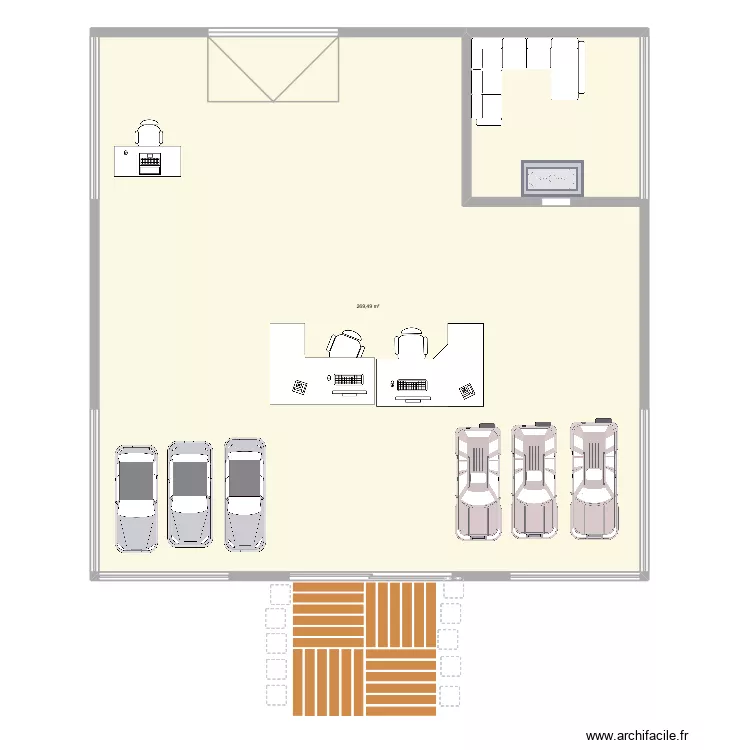 Concession. Plan de 1  et 269 m²