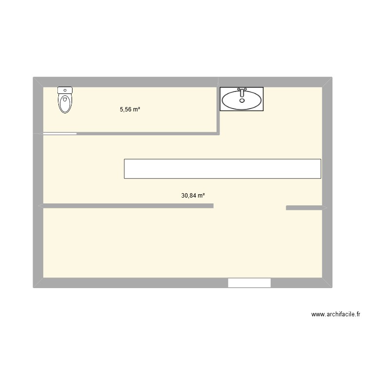 green lab. Plan de 2 pièces et 36 m2