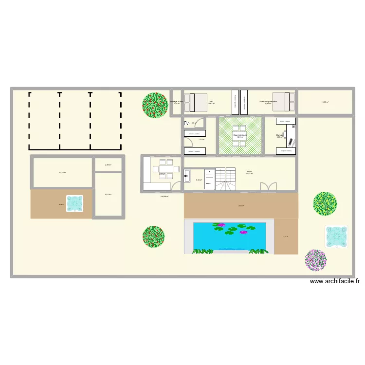 R&eacute;novation n2. Plan de 15 Pièces et 494 m²