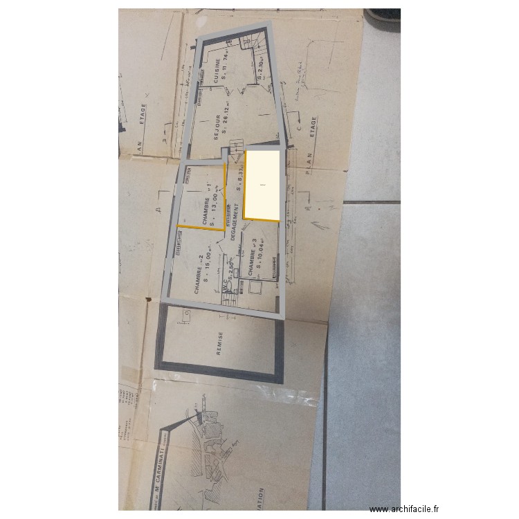 vailahn. Plan de 1 pièce et 34 m2