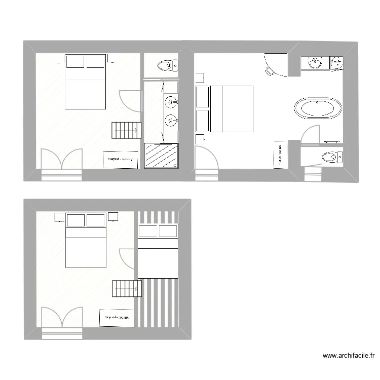 Cocon des mari&eacute;s. Plan de 