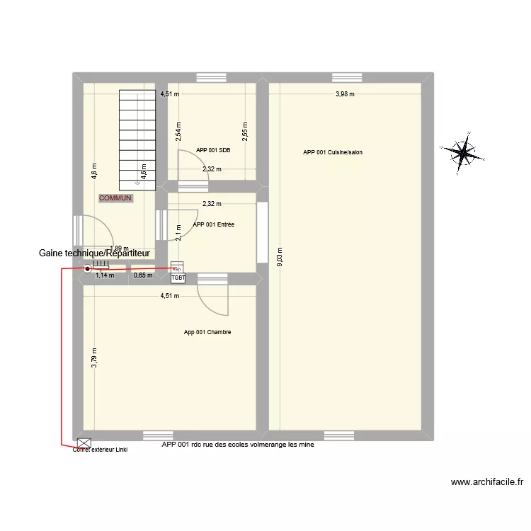 volmerange rdc. Plan de 6 Pièces et 73 m² volmerange rdc. Plan de 6 Pièces et 73 m²