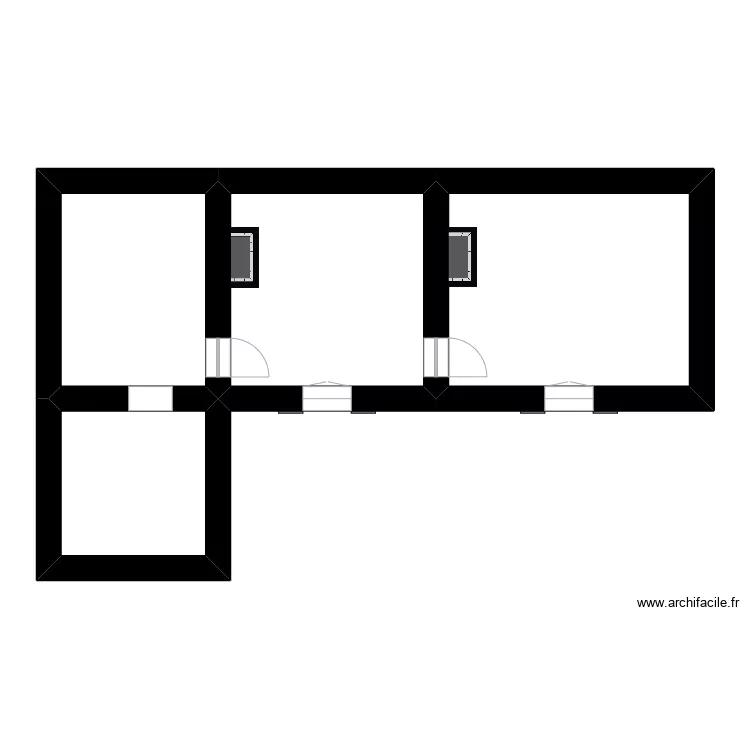 GARD R1. Plan de 4 Pièces et 57 m²
