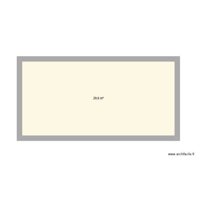open space. Plan de 1 pièce et 30 m2