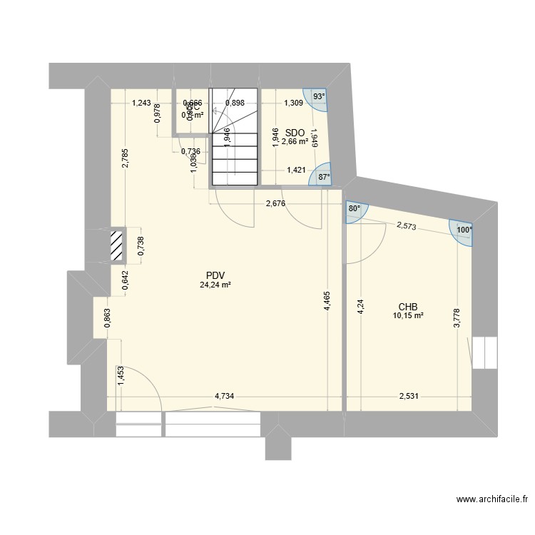 240682 - LE BOURG DU DESSOUS - Lots 1+2. Plan de 10 pièces et 70 m2
