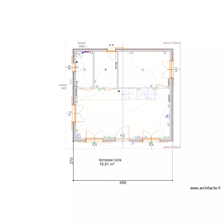 Jacquemin plan &eacute;lec annexe RDC. Plan de 