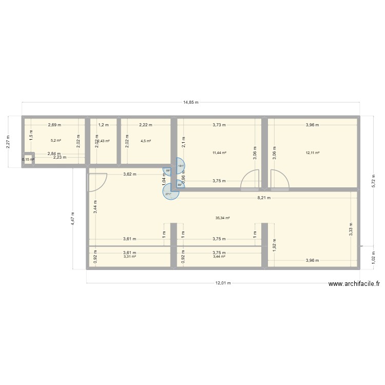 combles TER VVVvZ. Plan de 9 pièces et 78 m2