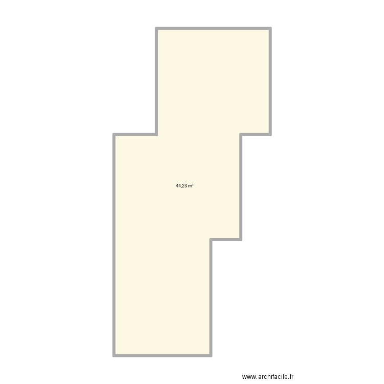 millard. Plan de 1 pièce et 44 m2