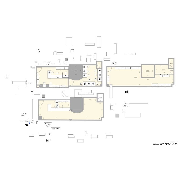 plan centre ville agence formation. Plan de 14 pièces et 152 m2