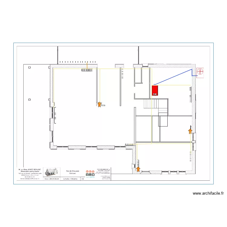 JENET BEAUNE - RdC version cuivre. Plan de JENET BEAUNE - RdC version cuivre. Plan de