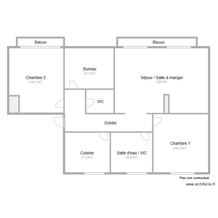 bondaz. Plan de 11 pièces et 338 m2