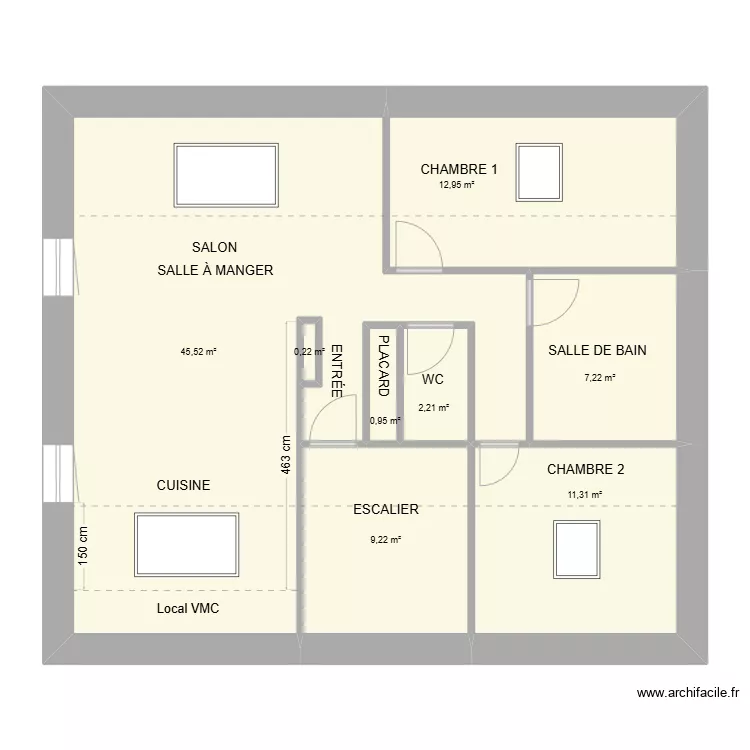 Appartement Jobin 3ème. Plan de Appartement Jobin 3ème. Plan de