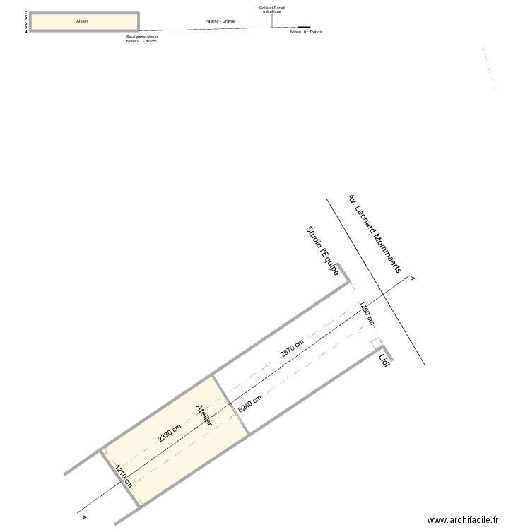 4 AV L. Mommaerts -v4. Plan de 2 pièces et 337 m2