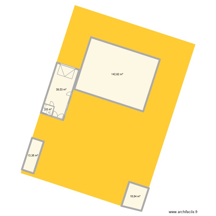 garage aubepines. Plan de 5 pièces et 216 m2
