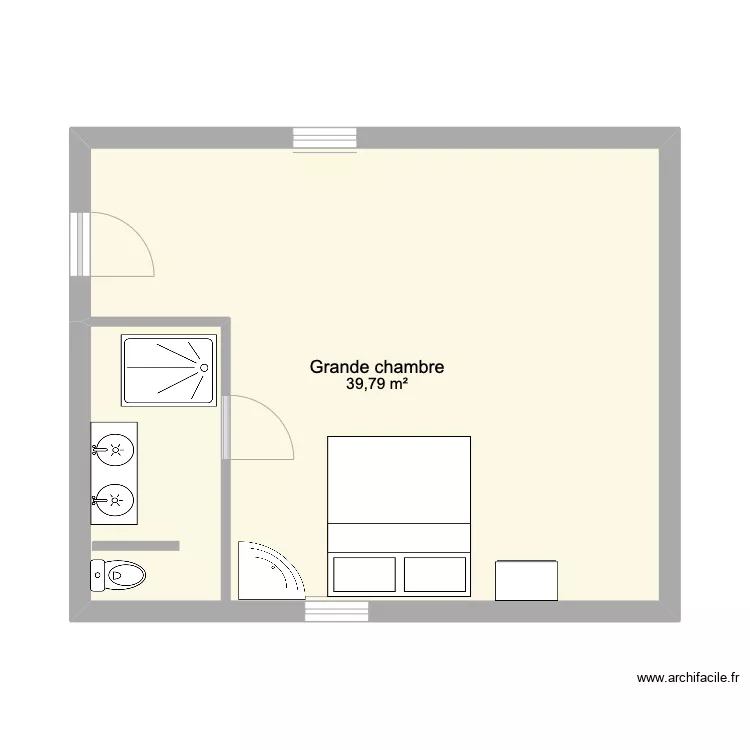 grande chambre à coucher. Plan de grande chambre à coucher. Plan de