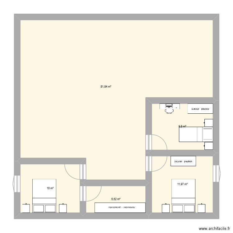 PLAN 2. Plan de 5 pièces et 119 m2