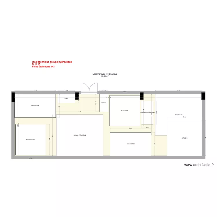 Groupe hydraulique V1. Plan de 