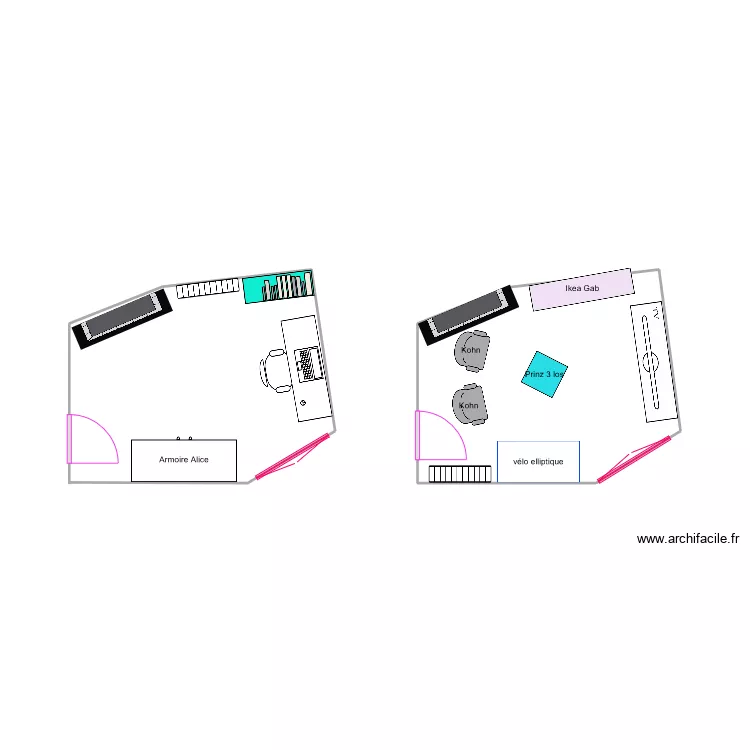 boudoir. Plan de boudoir. Plan de