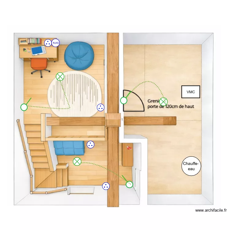 PATTARD R+2. Plan de 