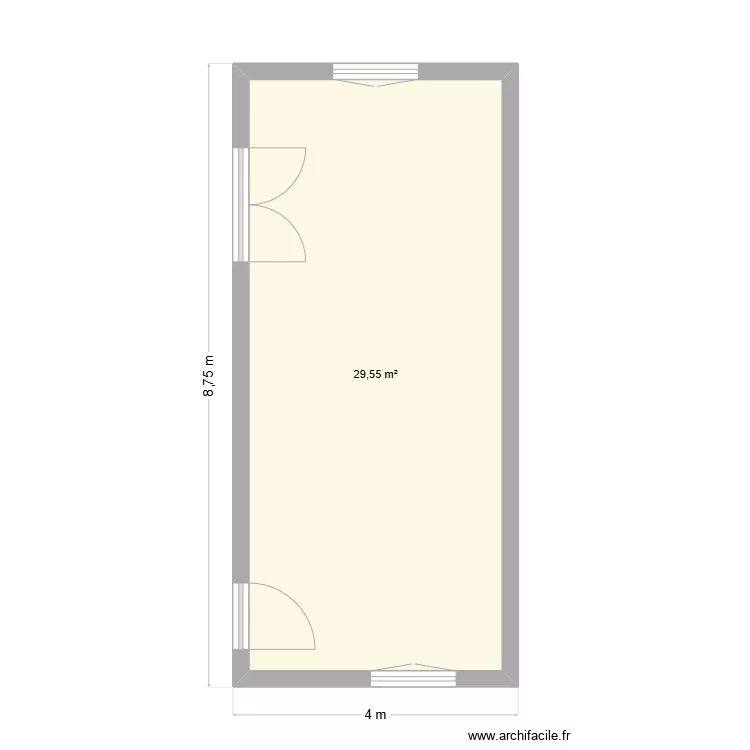 Studio jardin. Plan de 