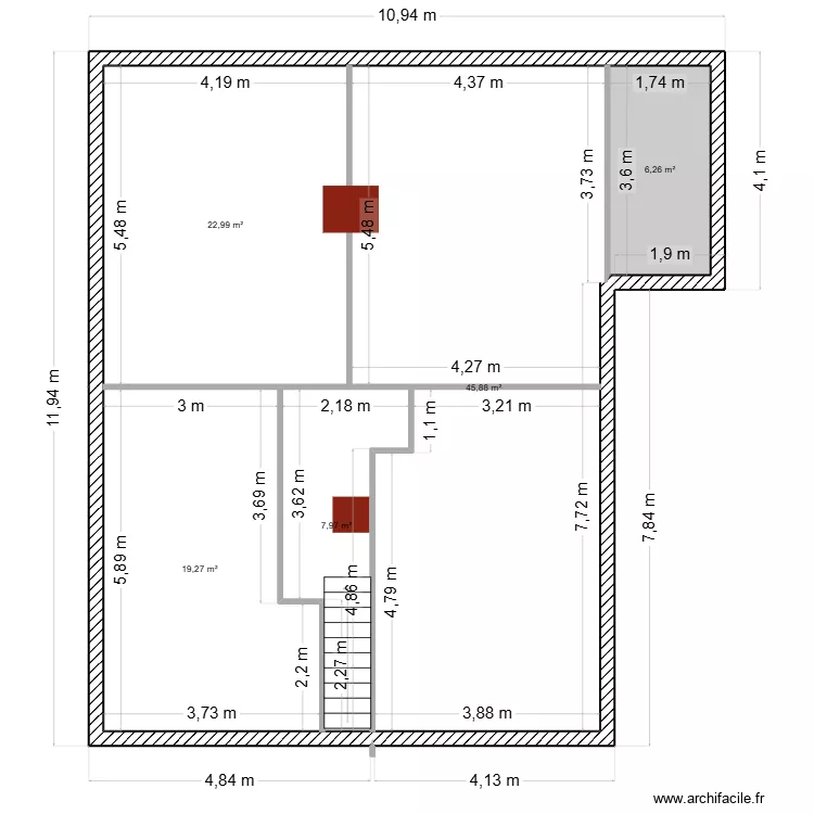 FEUQUIERES EN VIMEU IAD. Plan de 5  et 102 m²