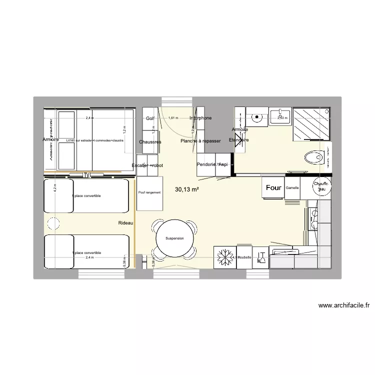 Biarritz 12 nuit. Plan de 