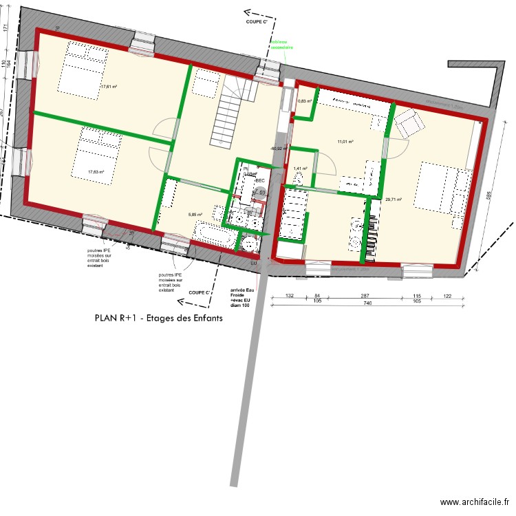 Maison Céli V1.x. Plan de 10 pièces et 198 m2