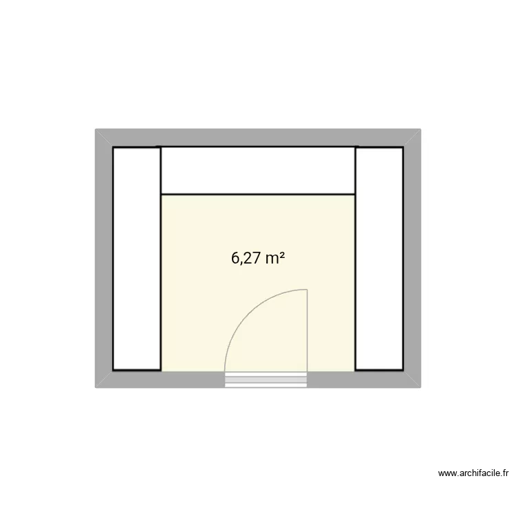 Abri 2.0. Plan de 1  et 6 m²