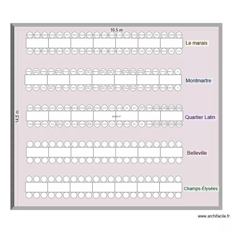 FDT CLOTURE 2026. Plan de 1  et 239 m²