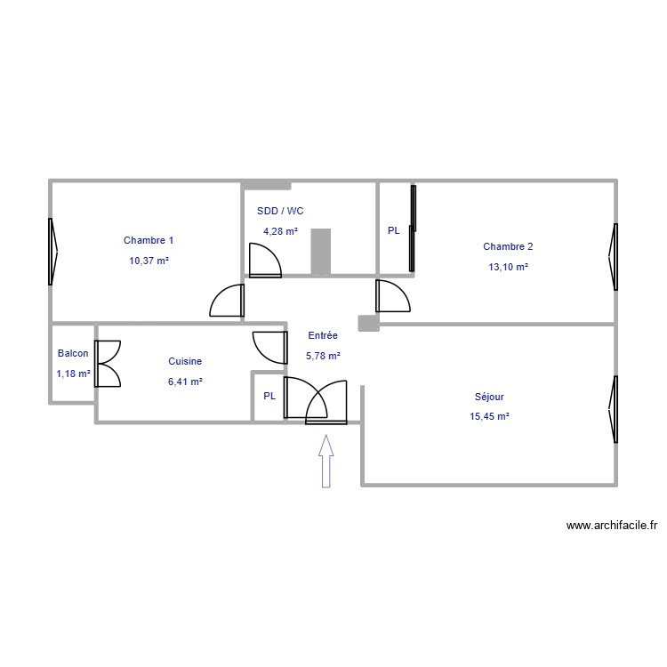 Vauch&eacute;. Plan de 0 pièce et 0 m2