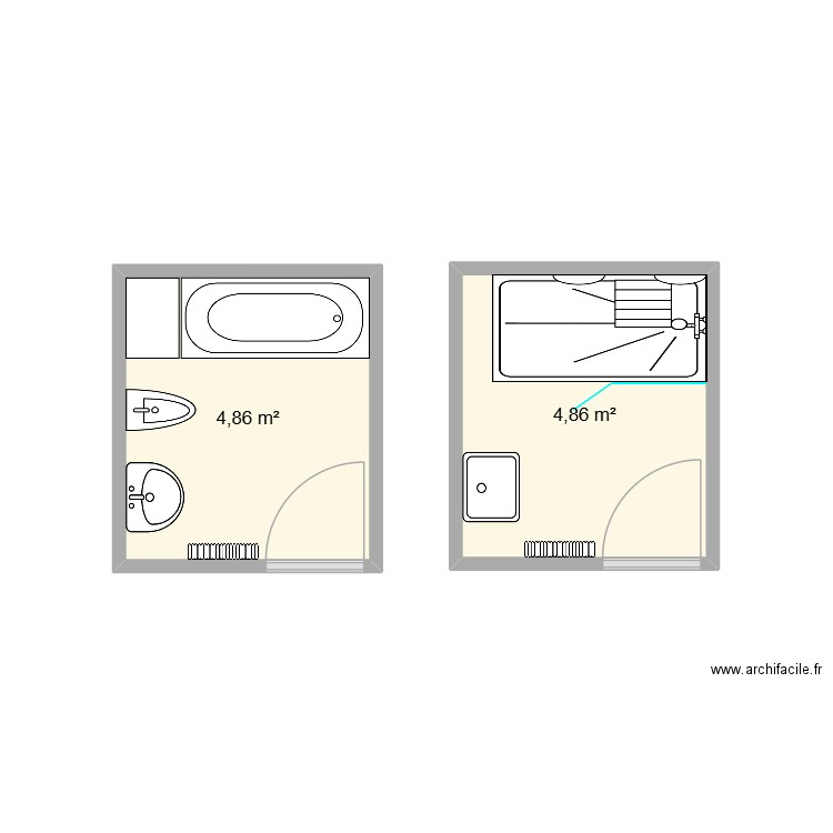 BLUM. Plan de 2 pièces et 10 m2