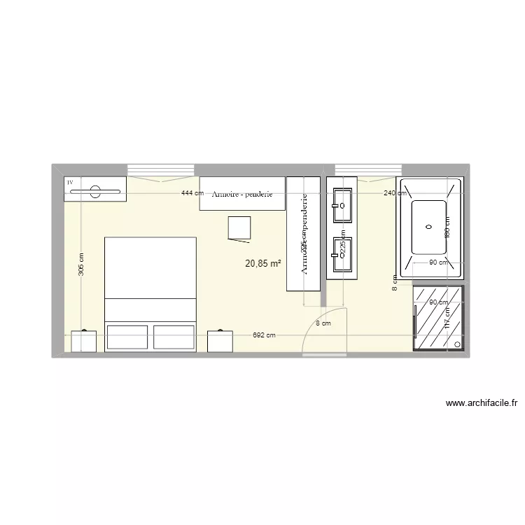 Chambre V3. Plan de Chambre V3. Plan de
