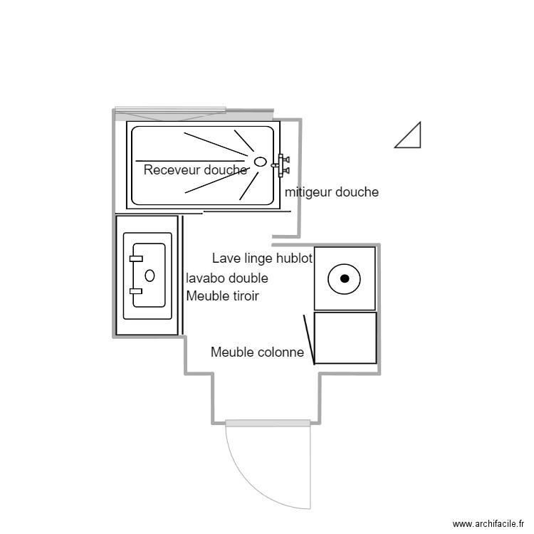 sdb littré 2. Plan de 0 pièce et 0 m2